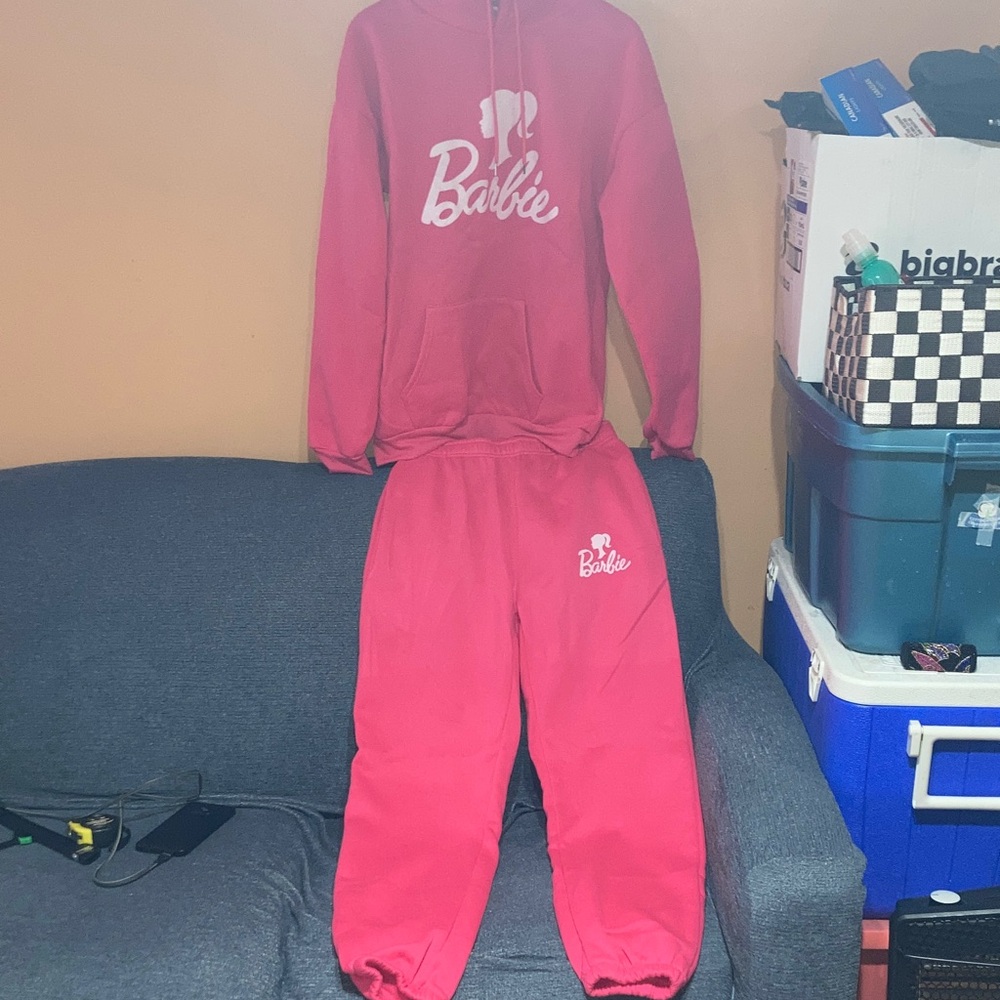 Barbie womens Fuchsia Sweatpants & Hoodie Set